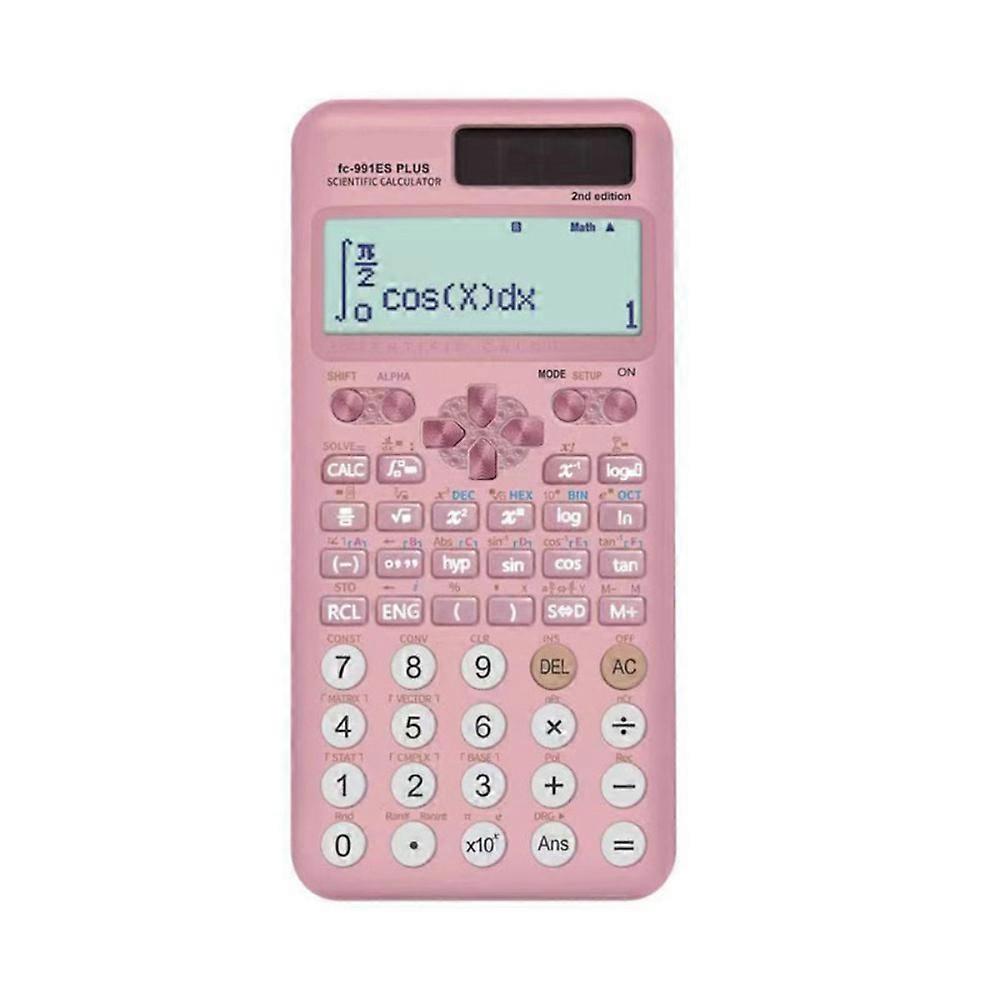 991ES PLUS-2nd Scientific Calculator 417 Functions Solar Functional Calculator for School Students and Teachers Pink