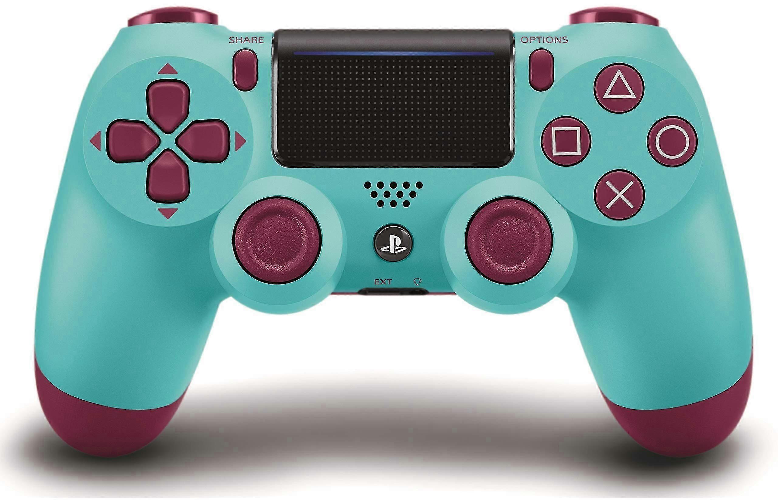 PS4 Game Controller Wireless Bluetooth, Dual Vibration Gamepad for Steam PC, Berry Blue Color, Compatible with PS4