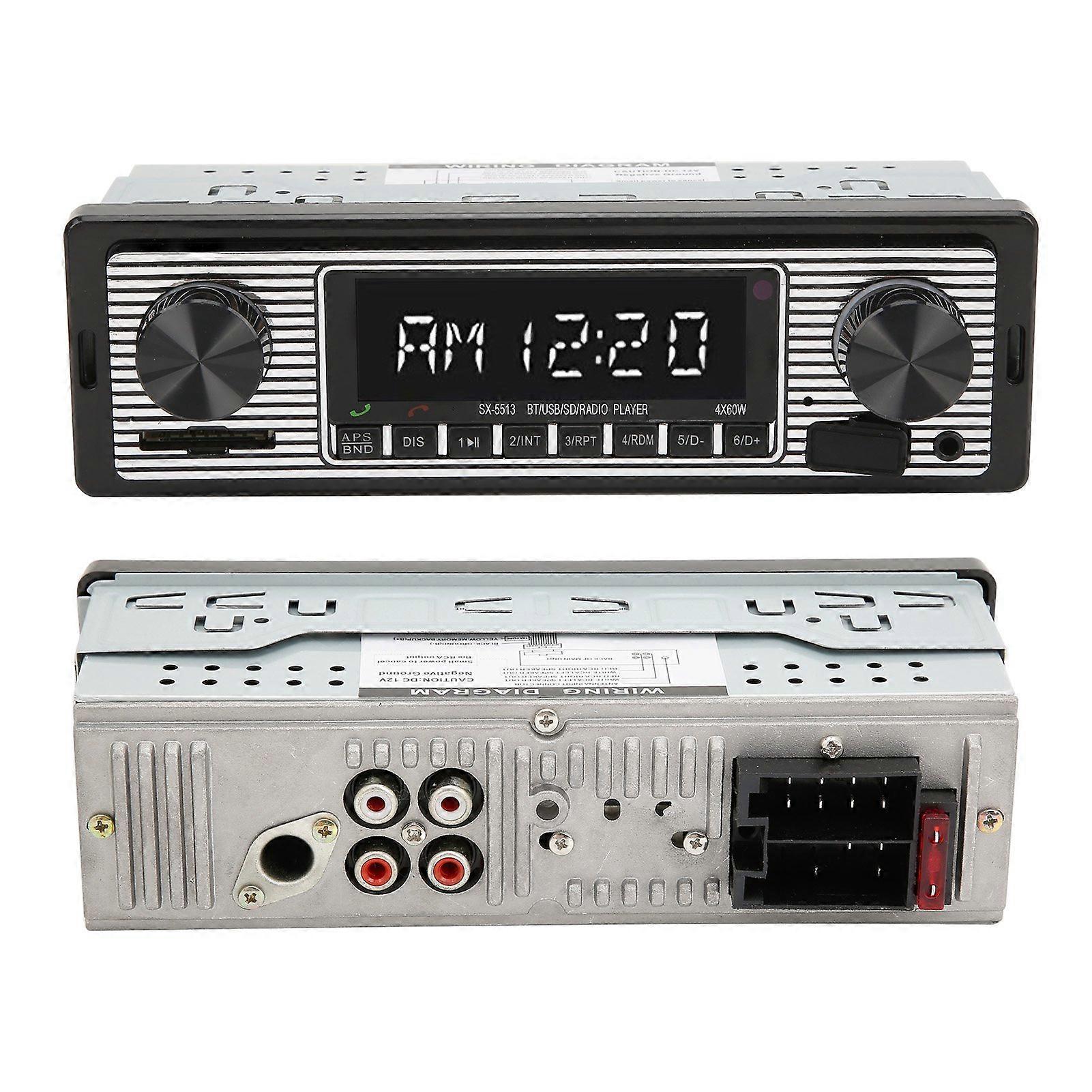 Car Stereo Radio Audio Receiver Multimedia Player 92dB 4 Ohm 150‑20000Hz with Remote Control Universal