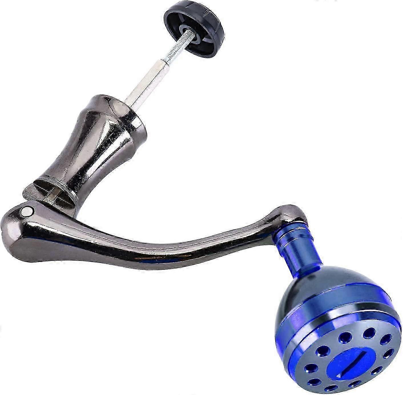 Metal Rocker Arm Spinning Reel Replacement Handle with Round Power Knob Grip