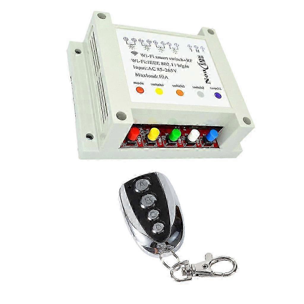 220V Wireless Timer Remote Control Wifi Switch Home Automation Module Black