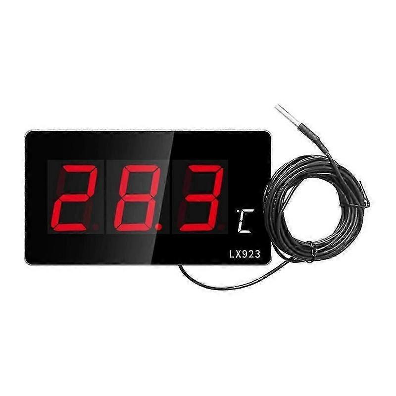 Electronic Digital Thermometer with Large LED Display and Adjustable Alarm from -40°C to 150°C