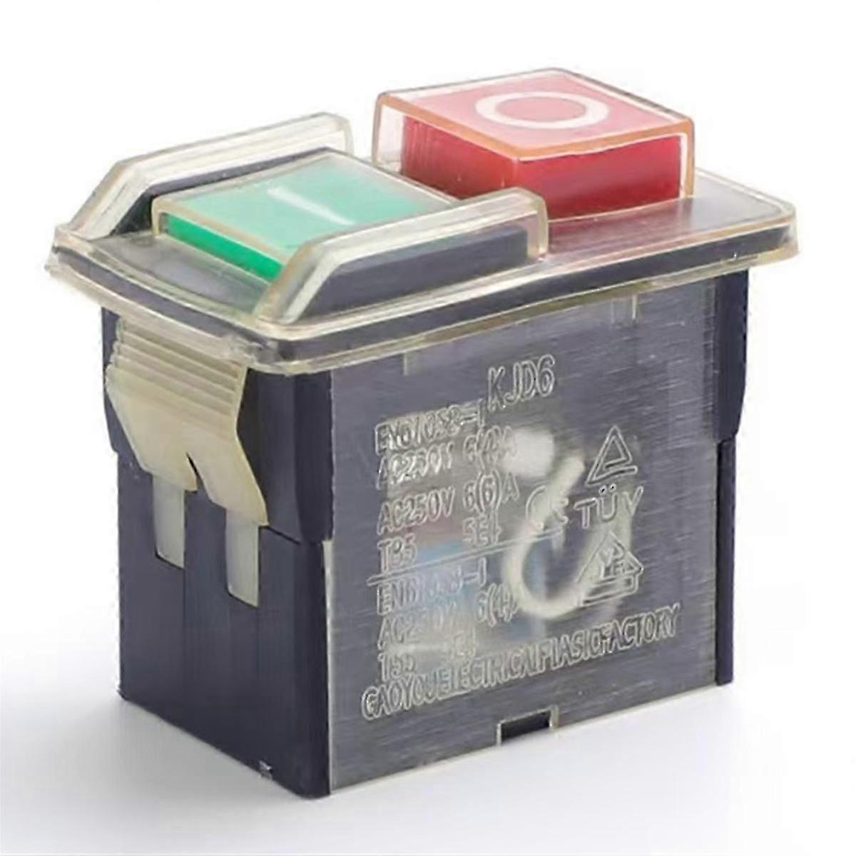 KJD6-1 Electromagnetic Switch Waterproof, Against Power Outage Tool Switch, Start Button 250V Edition 1110