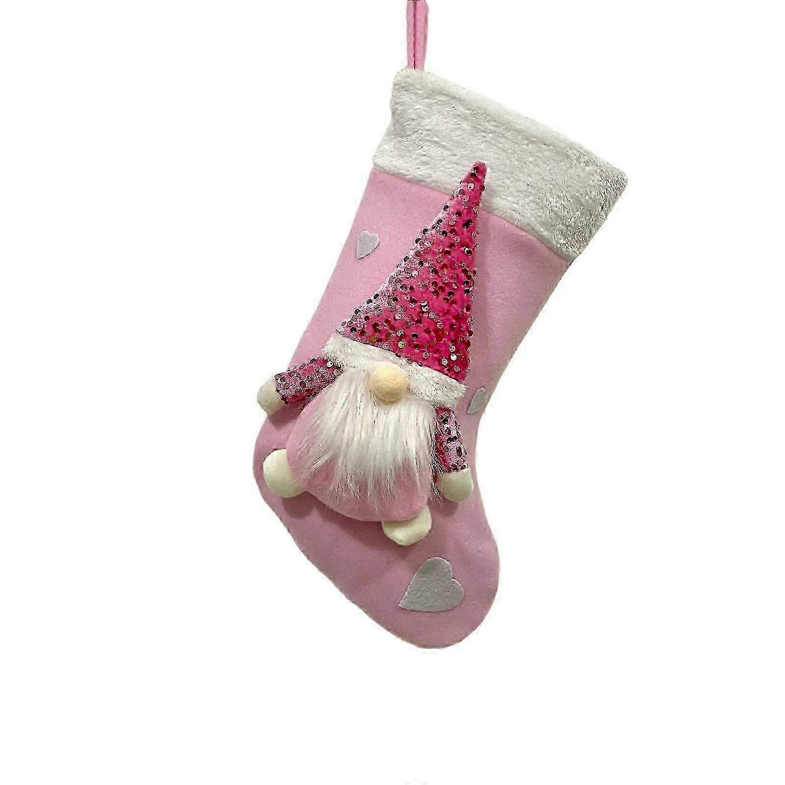 christmas tree Pink Christmas Decorations Christmas Socks Valentine's Day Gift Bags Christmas Sequins Faceless Doll Pendants Christmas Art Decorations