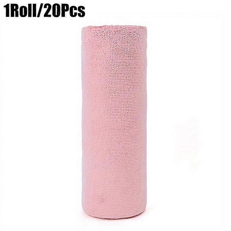 20/30PCS/Roll Cleaning Cloths Scrubber Pads Wet and Dry Use Highly Absorbent Microfiber Material Reusable 22x20/30x30cm