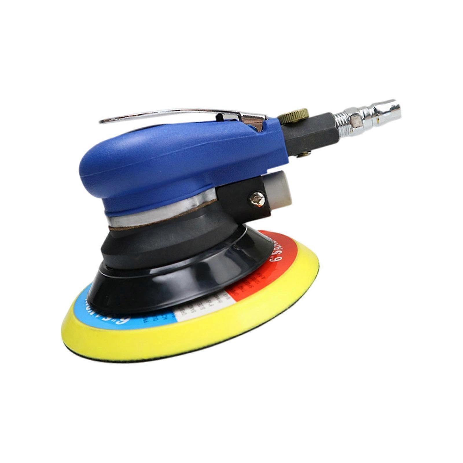 Portable Air Powered Sander Multi Purpose Tool Featuring Interchangeable Discs and Speed Control Multicolor