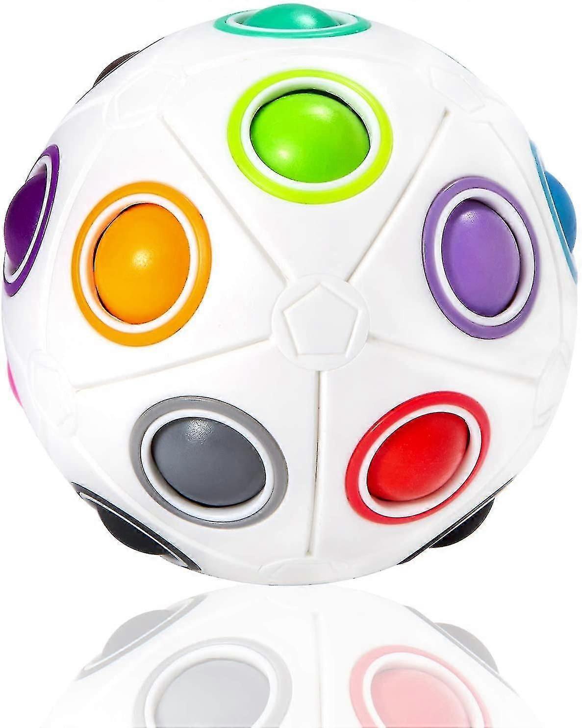 Magic Rainbow Puzzle Ball, 20 Holes Speed Cube Ball Puzzle Game Fun Stress Reliever Magic Ball Brain
