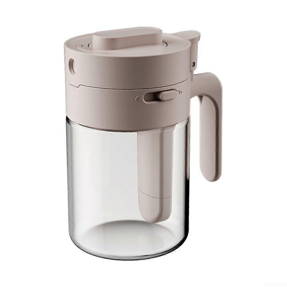 Spice Storage Container with Airtight Seal and Handle for Freshness, Milk Coffee Color