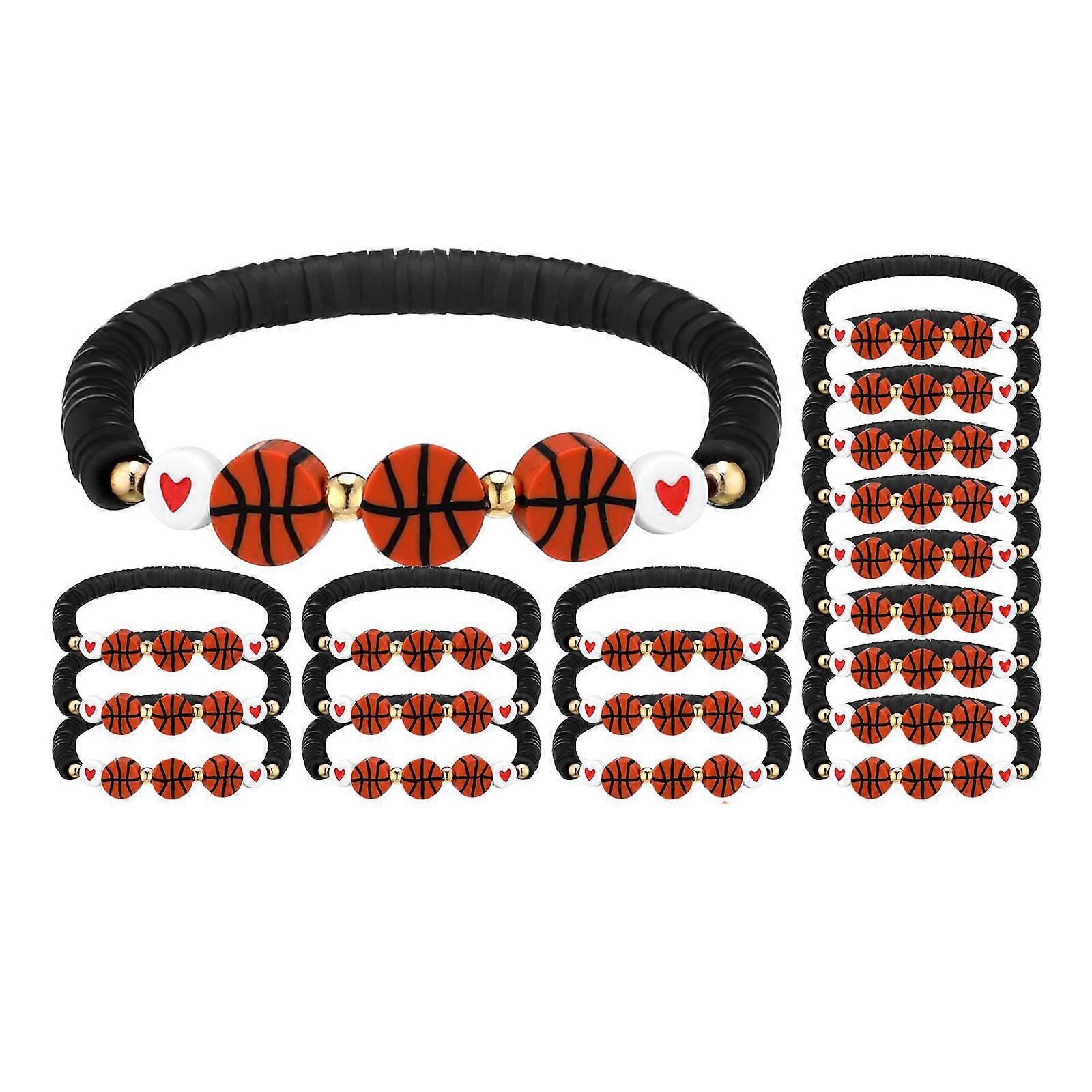 Multicolor Stretchy Clay Bead Bracelets Lightweight Wrist Chain Comfortable Wear for Sensitive Skin and Daily Use Multicolor