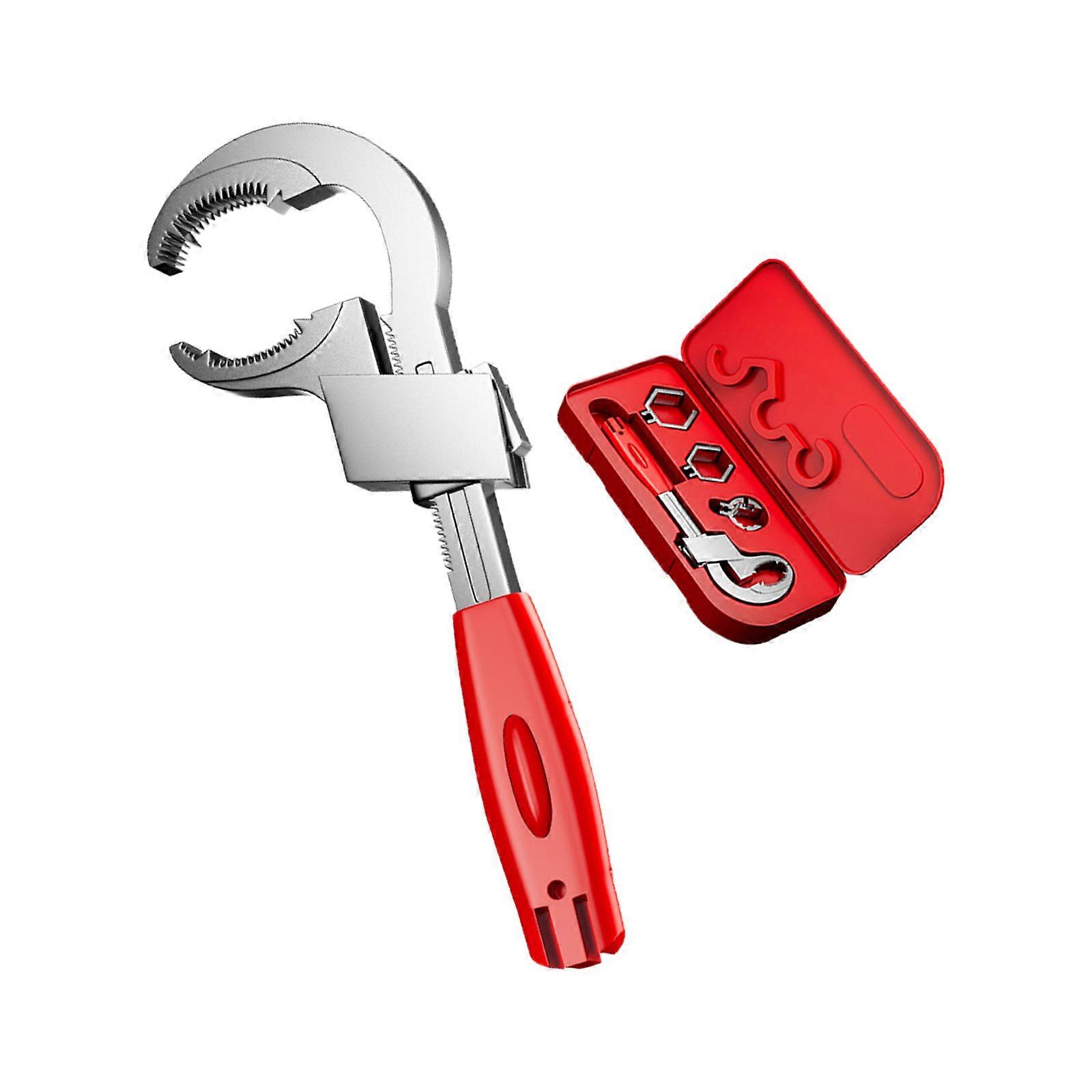 Antislip Double Ended Sink Wrench Tool With 80mm Jaw Capacity Plumbing Spanner For Valves Removal And Pipe Maintenance Multicolor