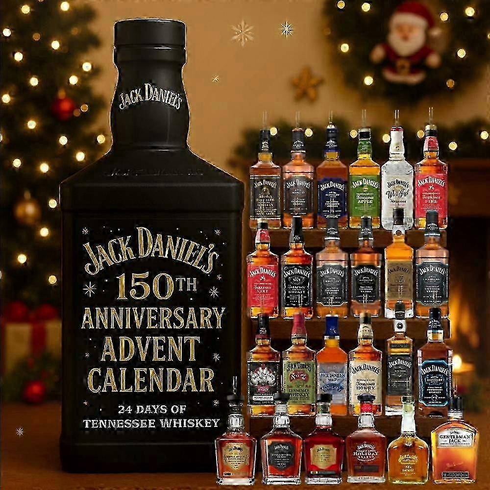 Julekalender med utvalg av premium brennevin til nedtelling til jul