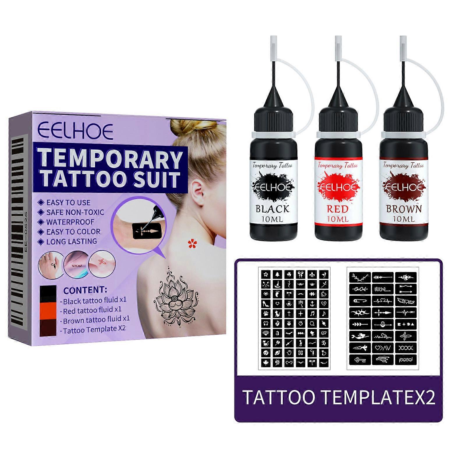Juice tattoo set for beginners with skin-safe solution