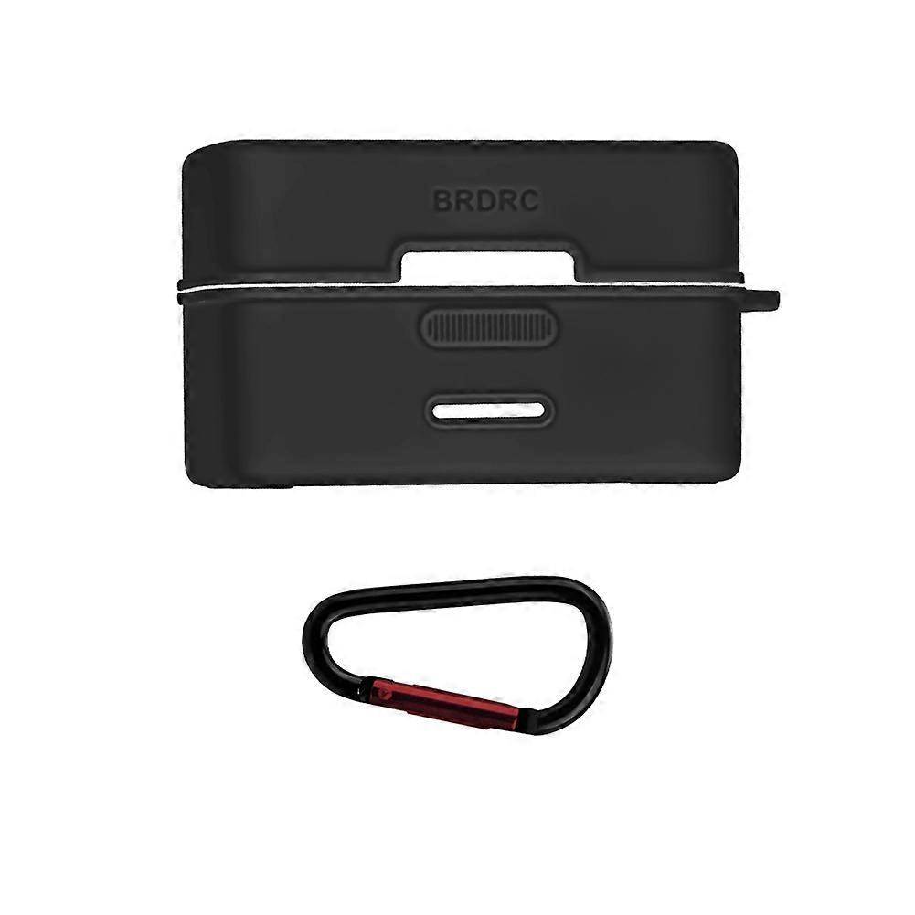 BRDRC Silicone Scratch-Proof Protective Case Wireless Microphone Protector for DJI Mic Mini Charging Case Black
