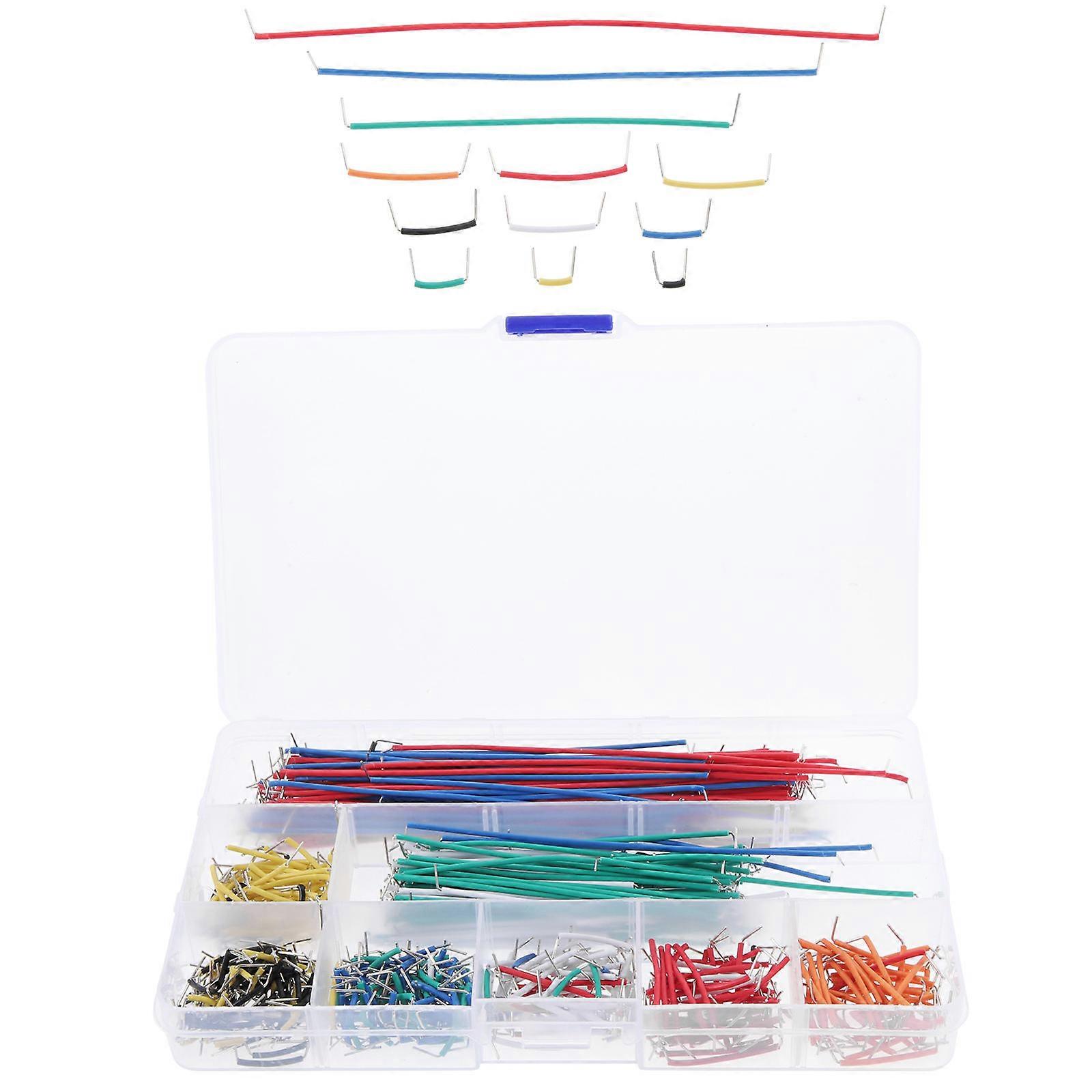 560pcs Jumper Wire 14 Lengths Assorted Preformed Breadboard Jumper Wire with Box