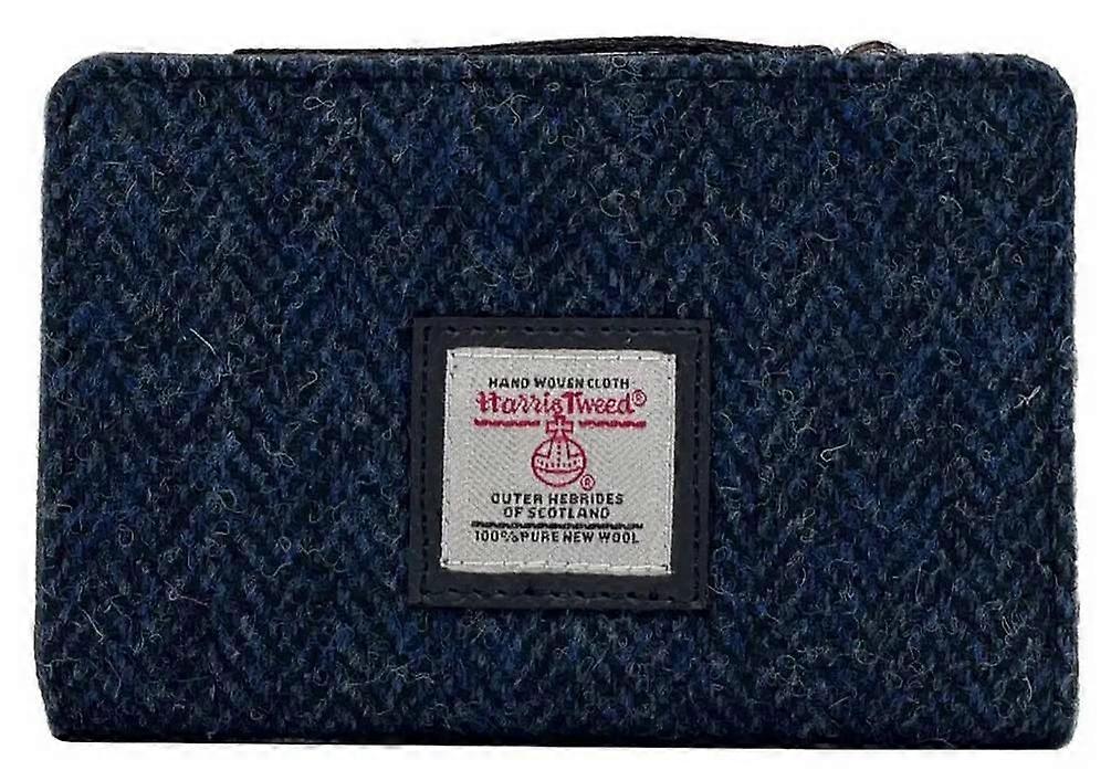 Maccessori Harris Tweed Medium Zip Purse - Navy Blue
