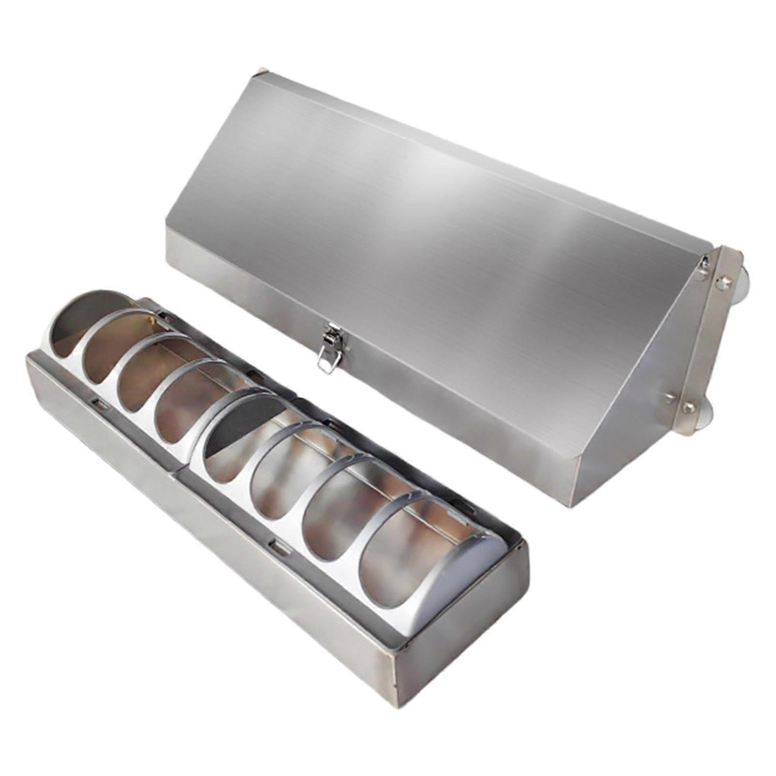 Corrosion Proof Chicken Feeder Trough With Secure Cover Easy to Clean Surfaces Durable For Farm Animals Multicolor