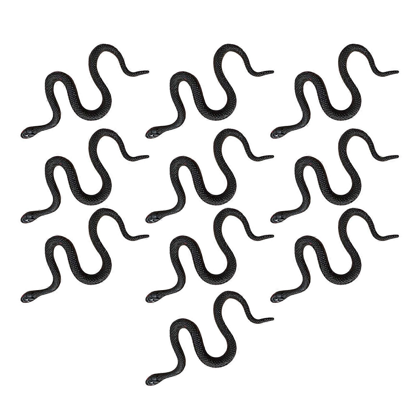 10pcs Realistic Snake Prank Props Snake Figure Practical Joke Props Simulation Prank Model for Adult Office Party Decors Multicolor