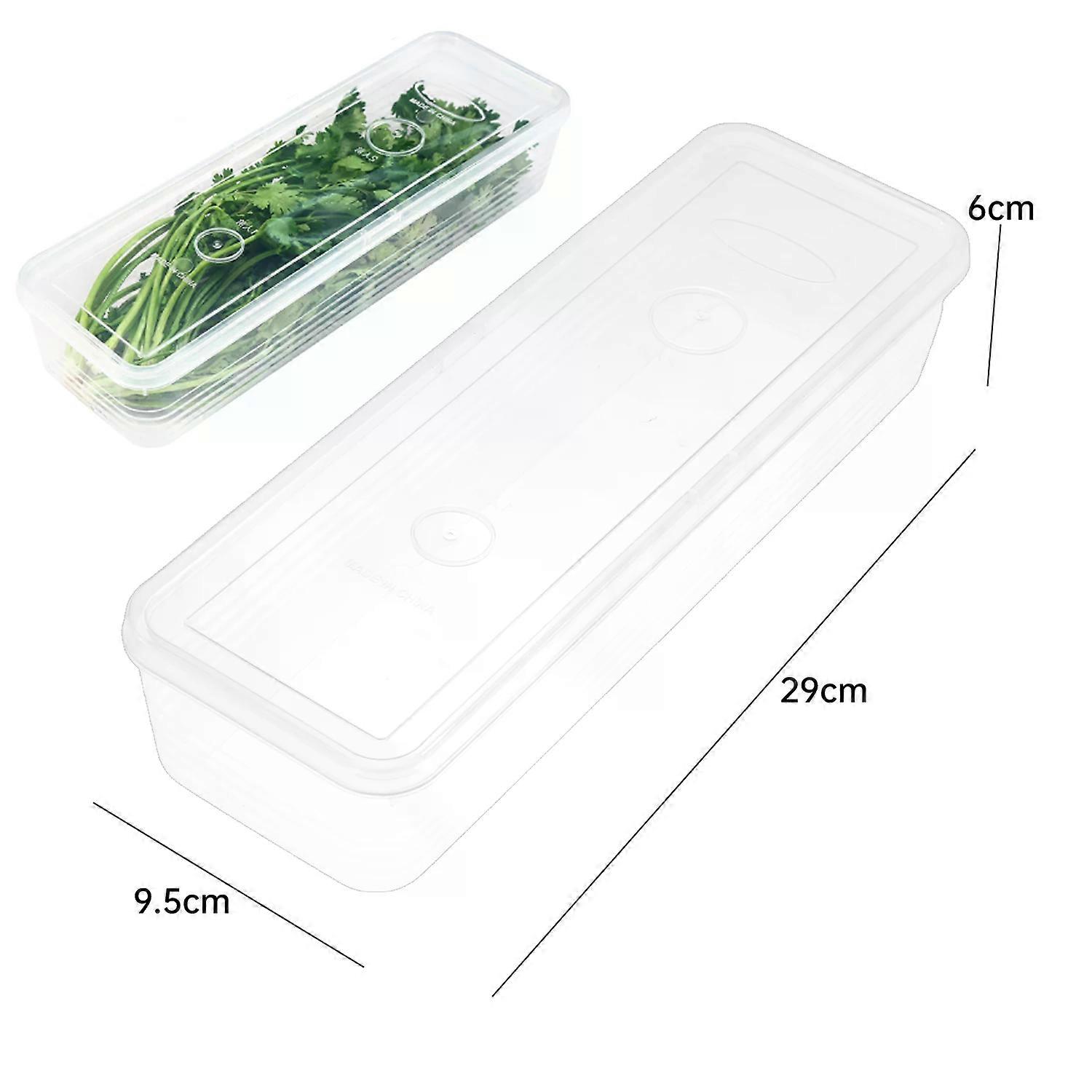 Storage Crisper Boxes with Lid Rectangle Noodle Food Storage Box Refrigerator Transparent Moisture-Proof Sealed Food Storage