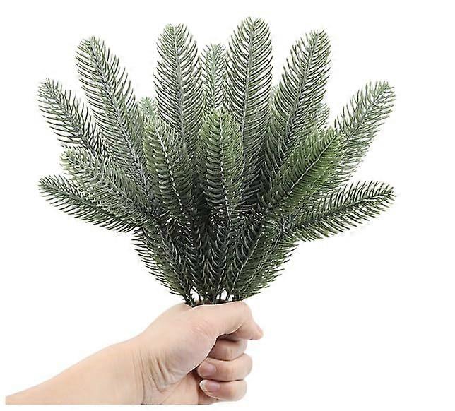 Artificial Christmas Tree with DoubleSided Pine Needles, SnowFrosted Plastic Greenery for Holiday Decoration