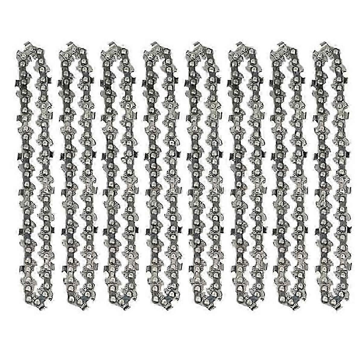 8pcs 4 Inch Mini Chainsaw Chain Replacement for Electric Pruning Saw Garden Tool