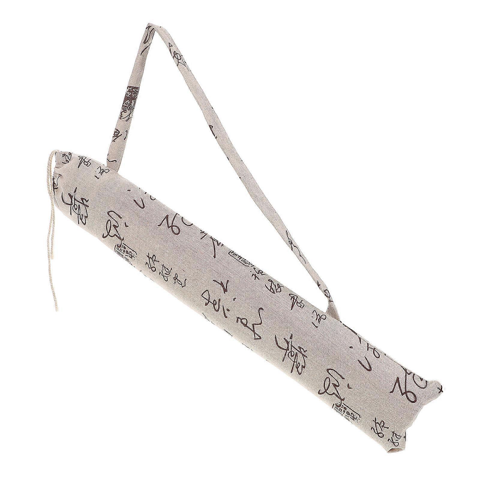 Bolsa tradicional de tecido para guardar guarda-chuvas e papel encerado.