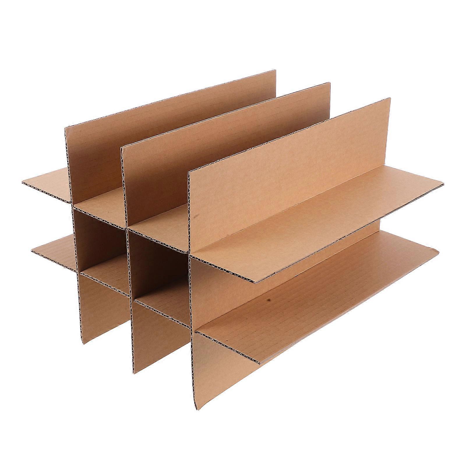 Cardboard Dividers for Packing Use Red Wine Paper Partition 5Pcs Durable Beige