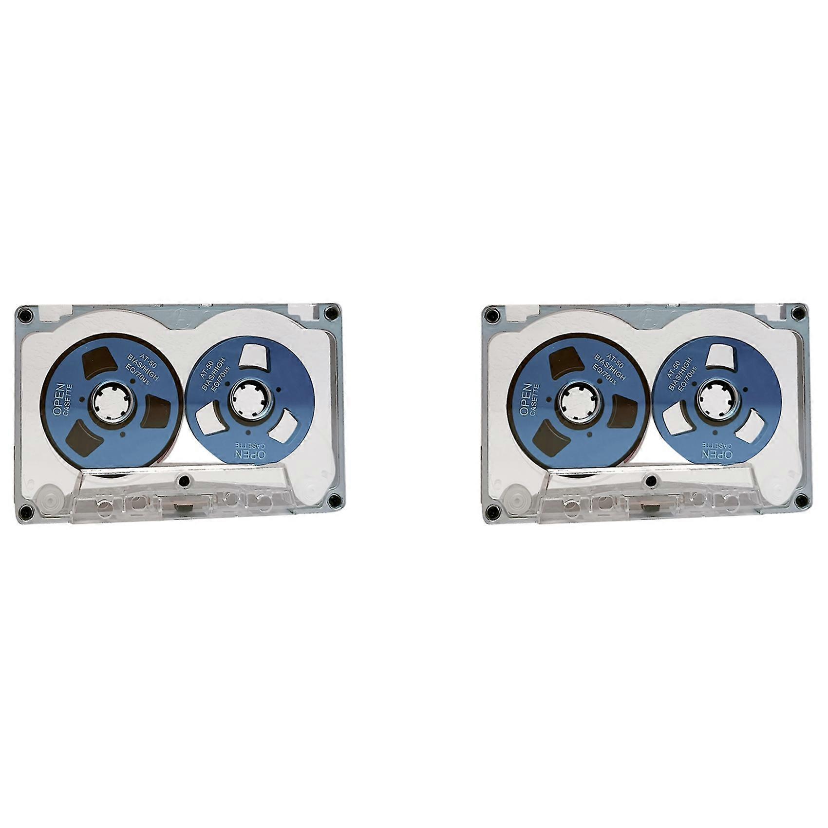 2X 55 Minute Blank Tape Disk Double-Sided Metal Small Open Disk Blank Cassette Tape Tape Disk, D