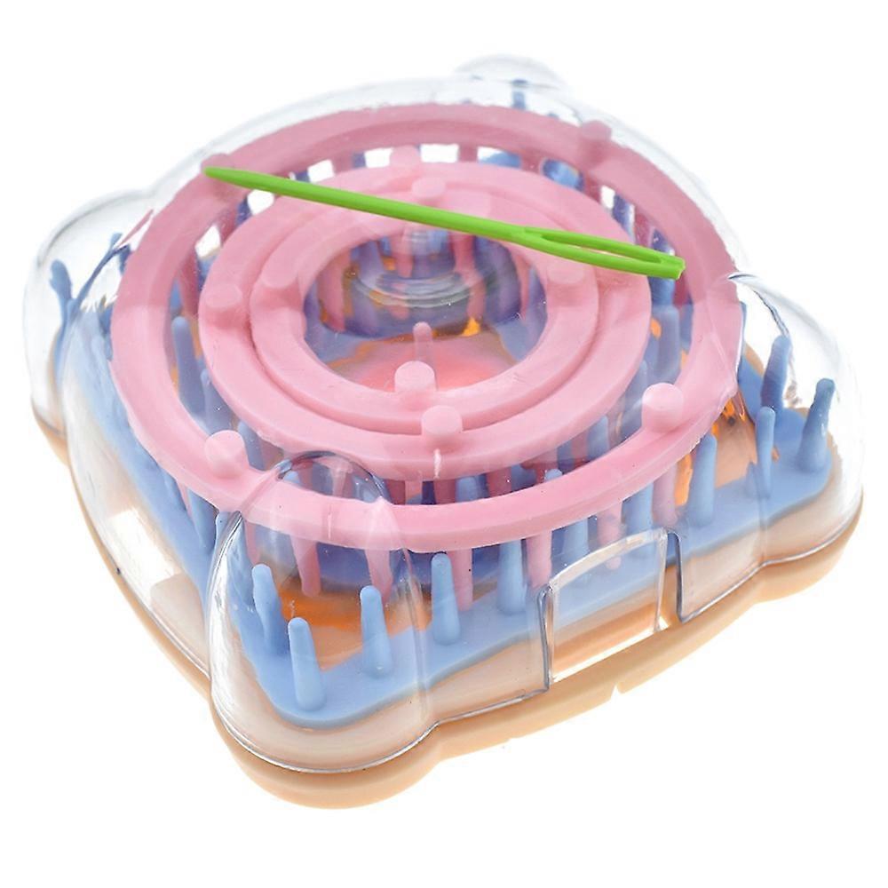 Flower Knitting Machine Kit DIY Wool Flower Machine Loom Tool Set Square Flower Maker with Needle