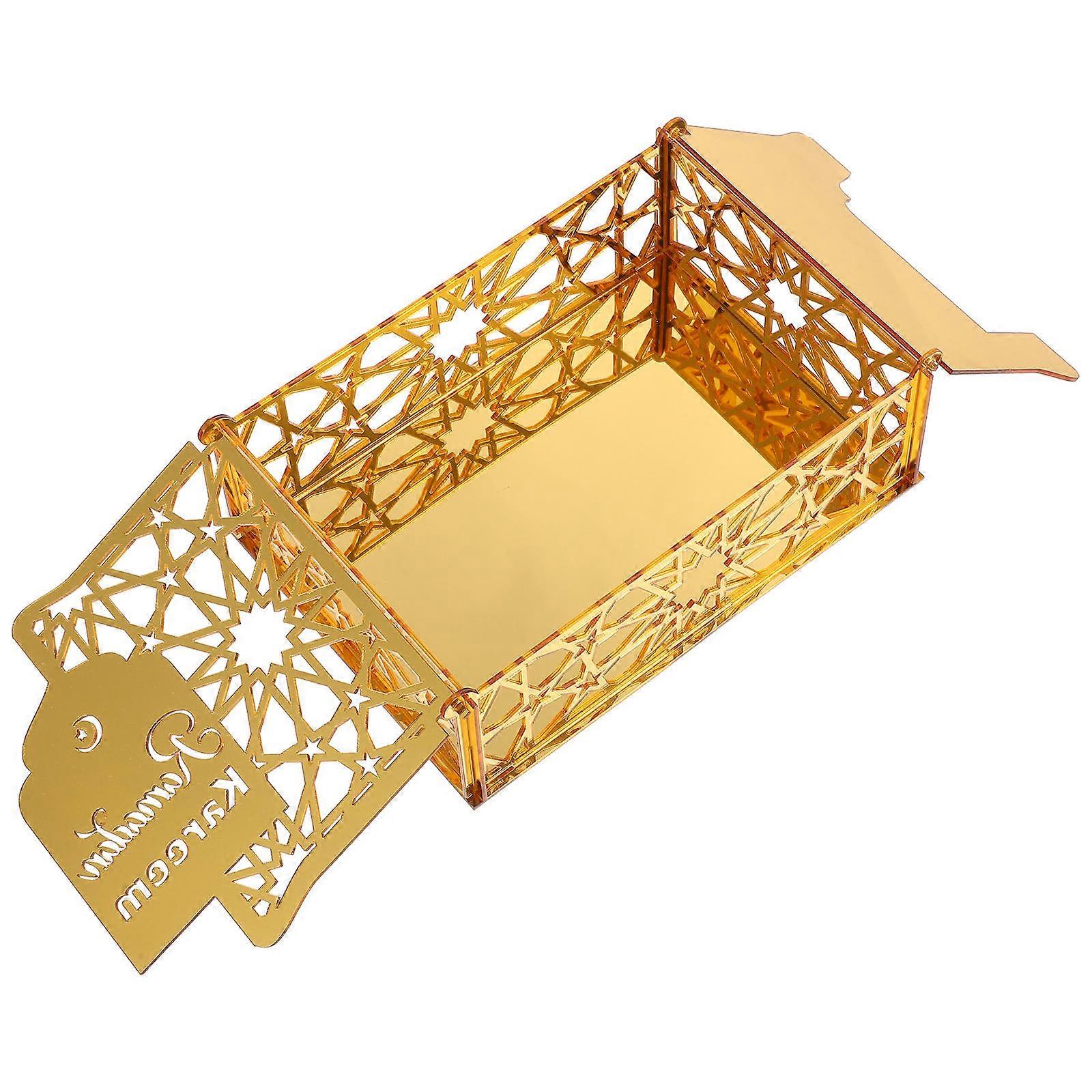 Ramadan Candy Box Rectangular Storage Gift Case For Muslim Families Home Decor 1Set