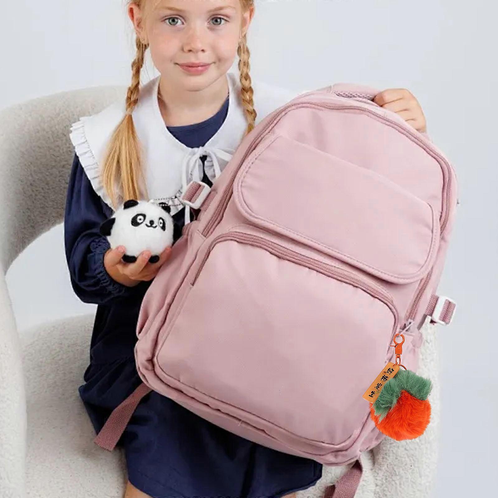 Plush Persimmon Keychain Backpack Charm Stuffed Fruit Keyring Backpack Accessory