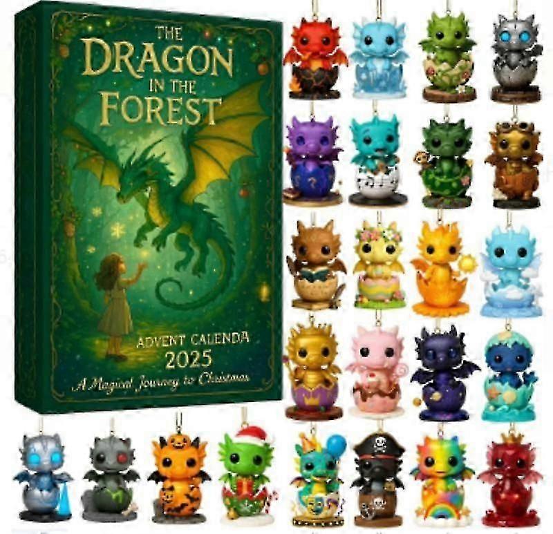 DRAGON IN THE FOREST advent calendar blind box Christmas tree decoration-DG