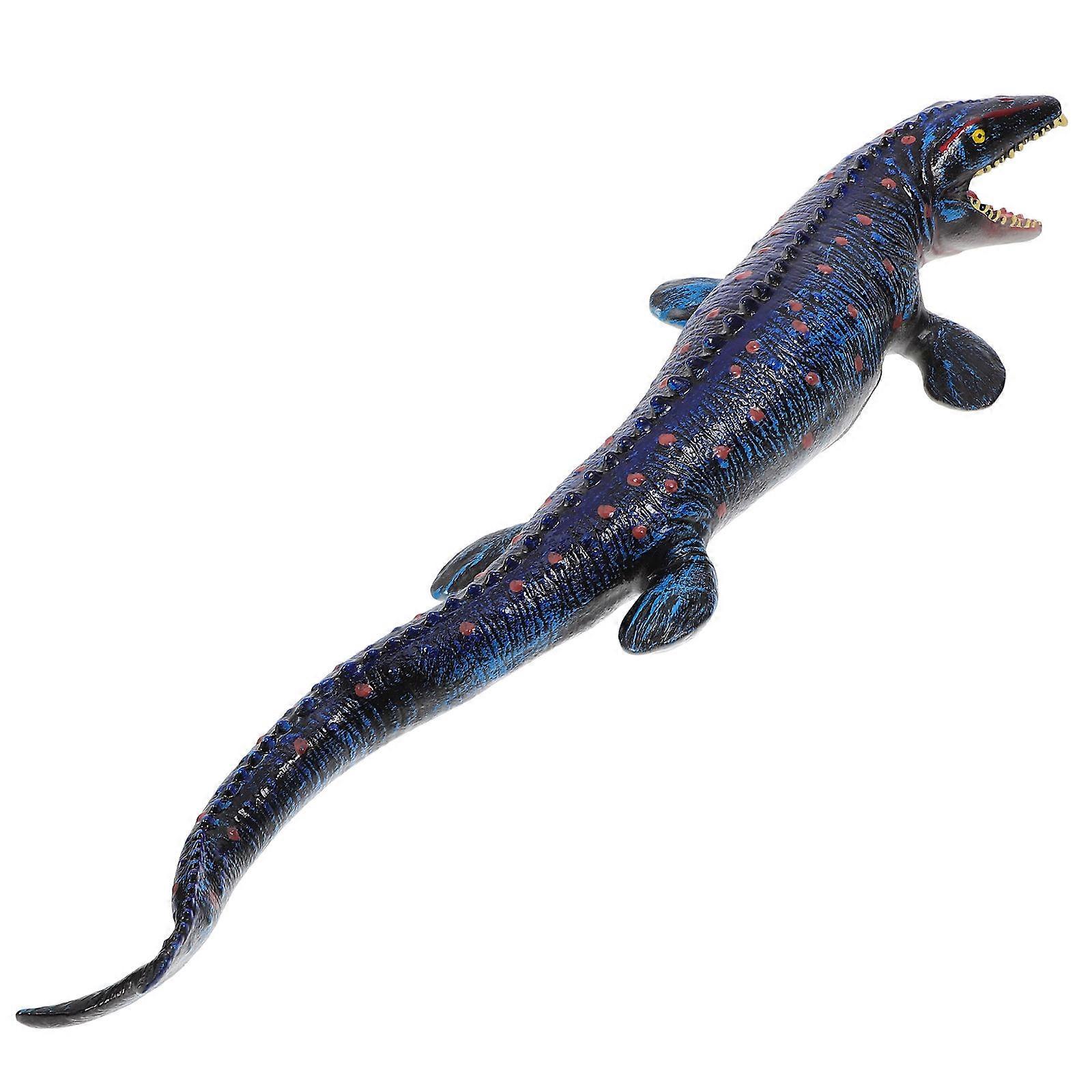 Blue Soft Vinyl Dinosaur Model Mosasaurus for Decoration