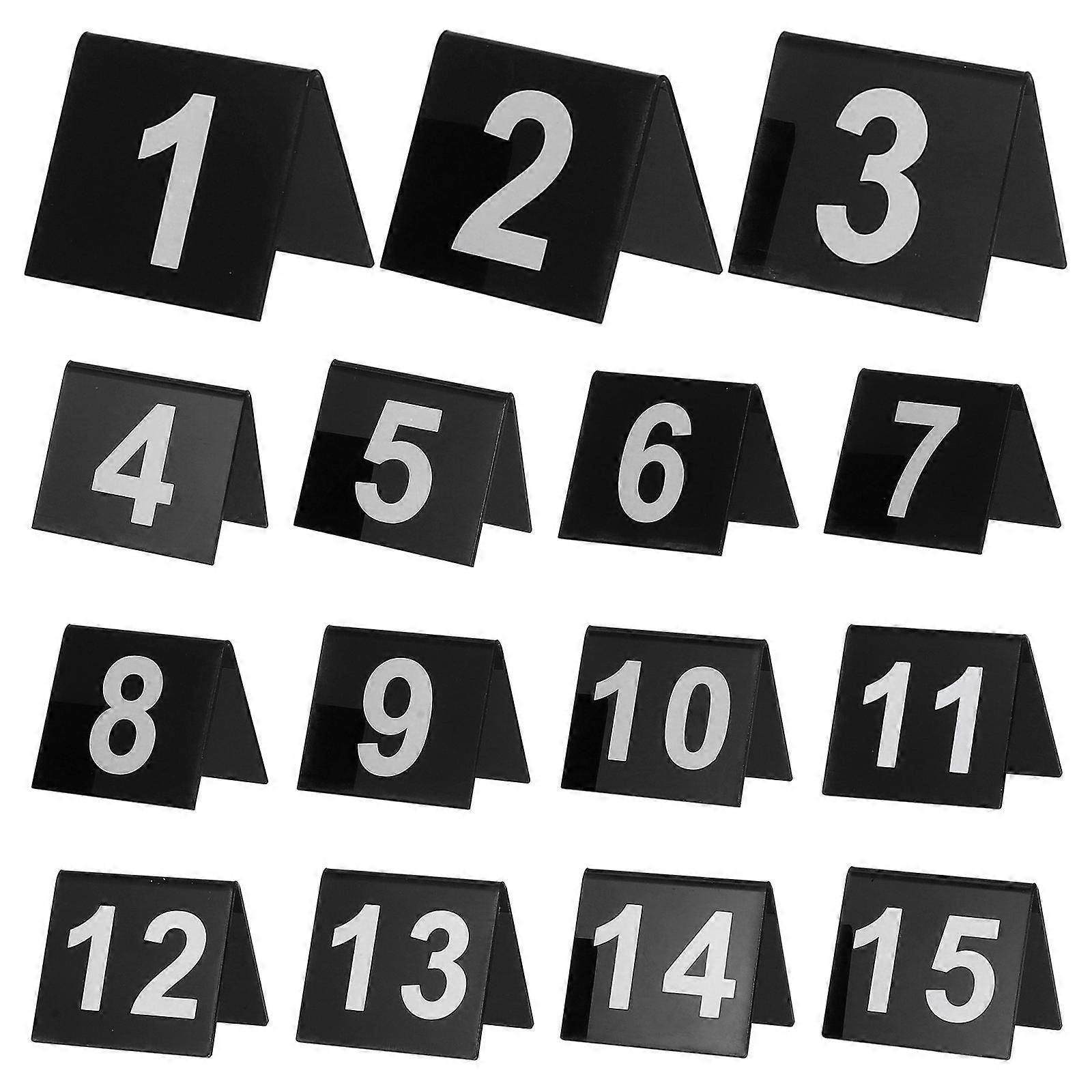 Dual-Sided Table Number Accessories For Party Decor Size 6.20X5.50X4.50 CM Improving Service Efficiency 60Pcs