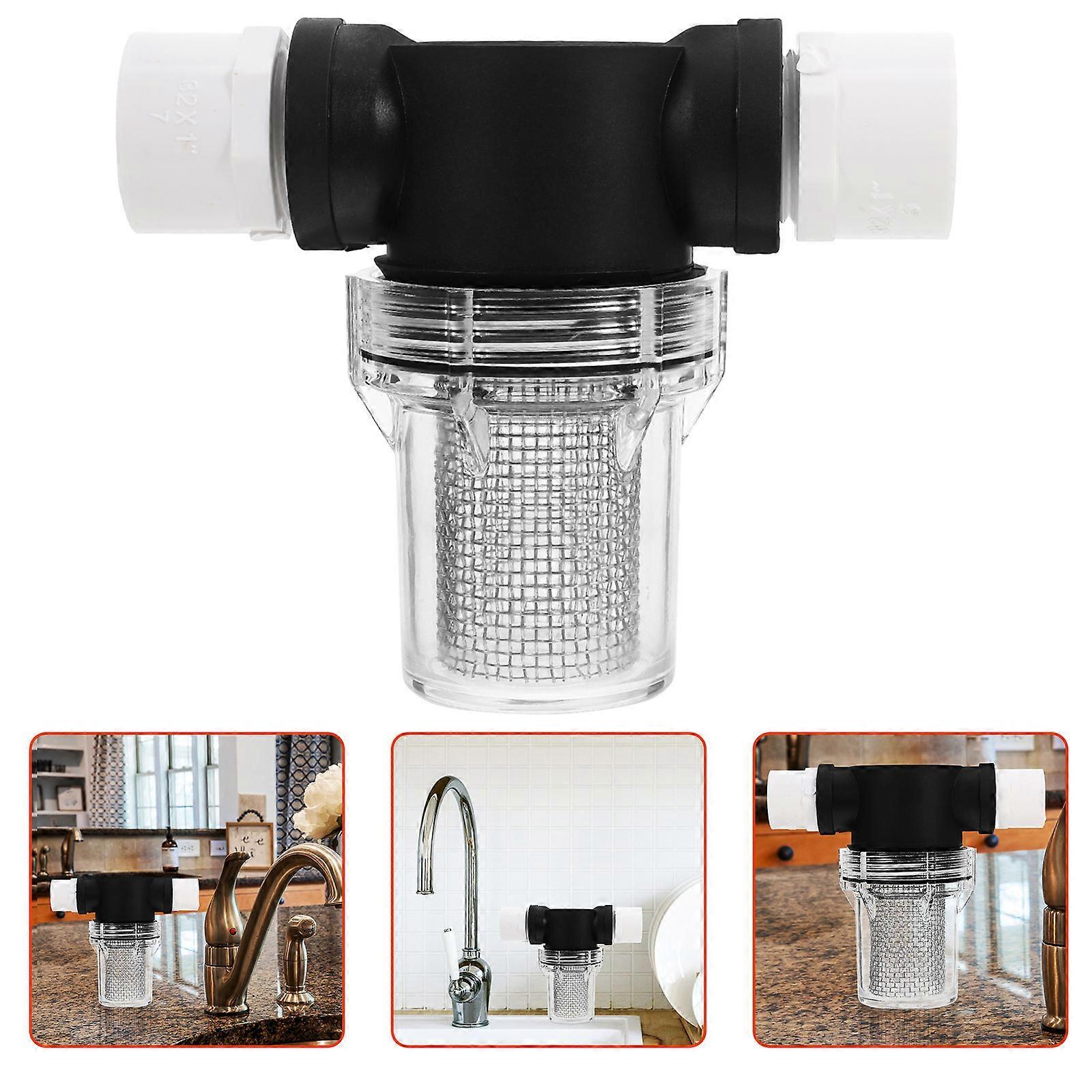 Garden Water Filter Pipeline Strainer for Irrigation System Black