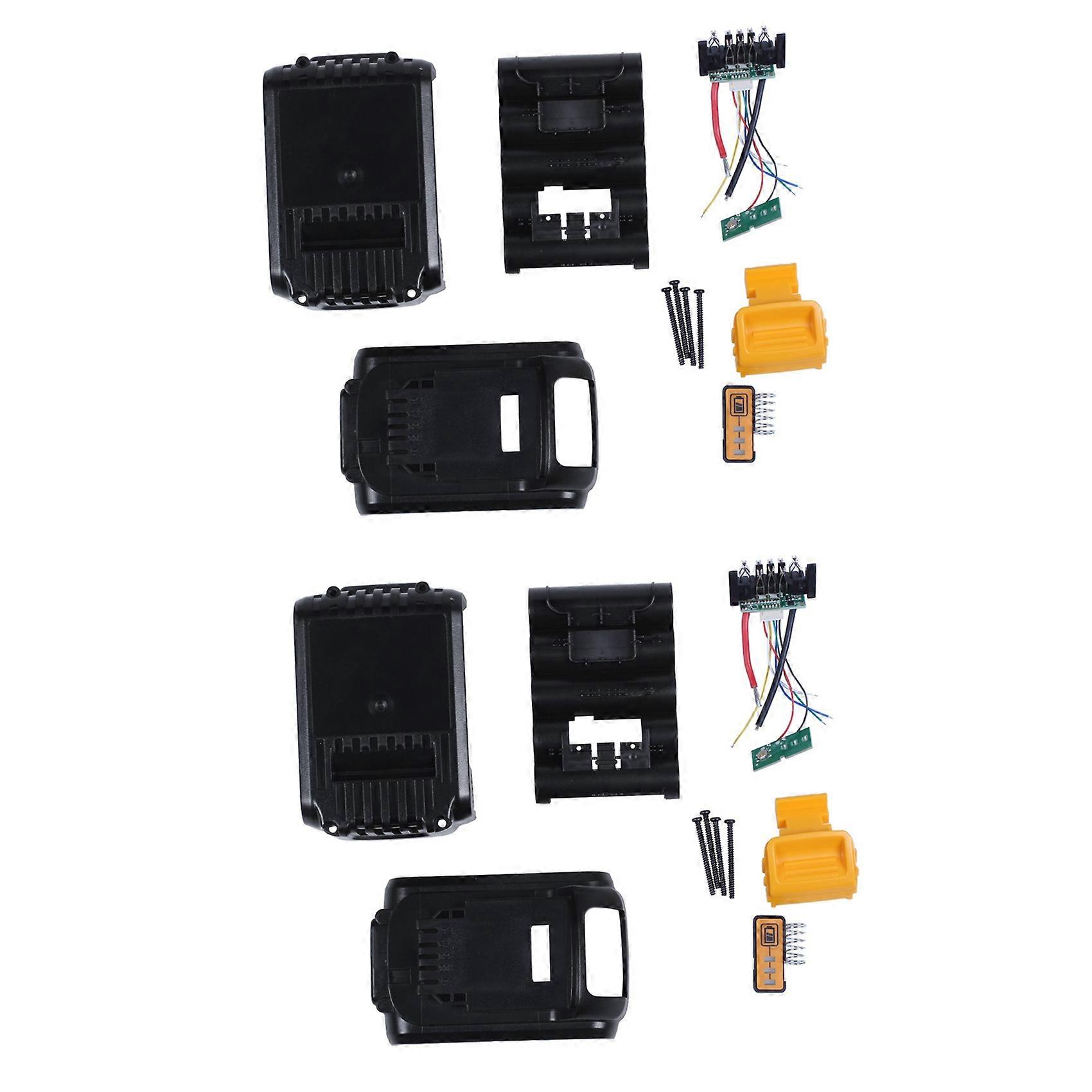 2X For Dewalt 18V 20V Battery Replacement Plastic Case 3.0Ah 4.0Ah DCB201,DCB203,DCB204,DCB200 Li-Ion Battery Cover