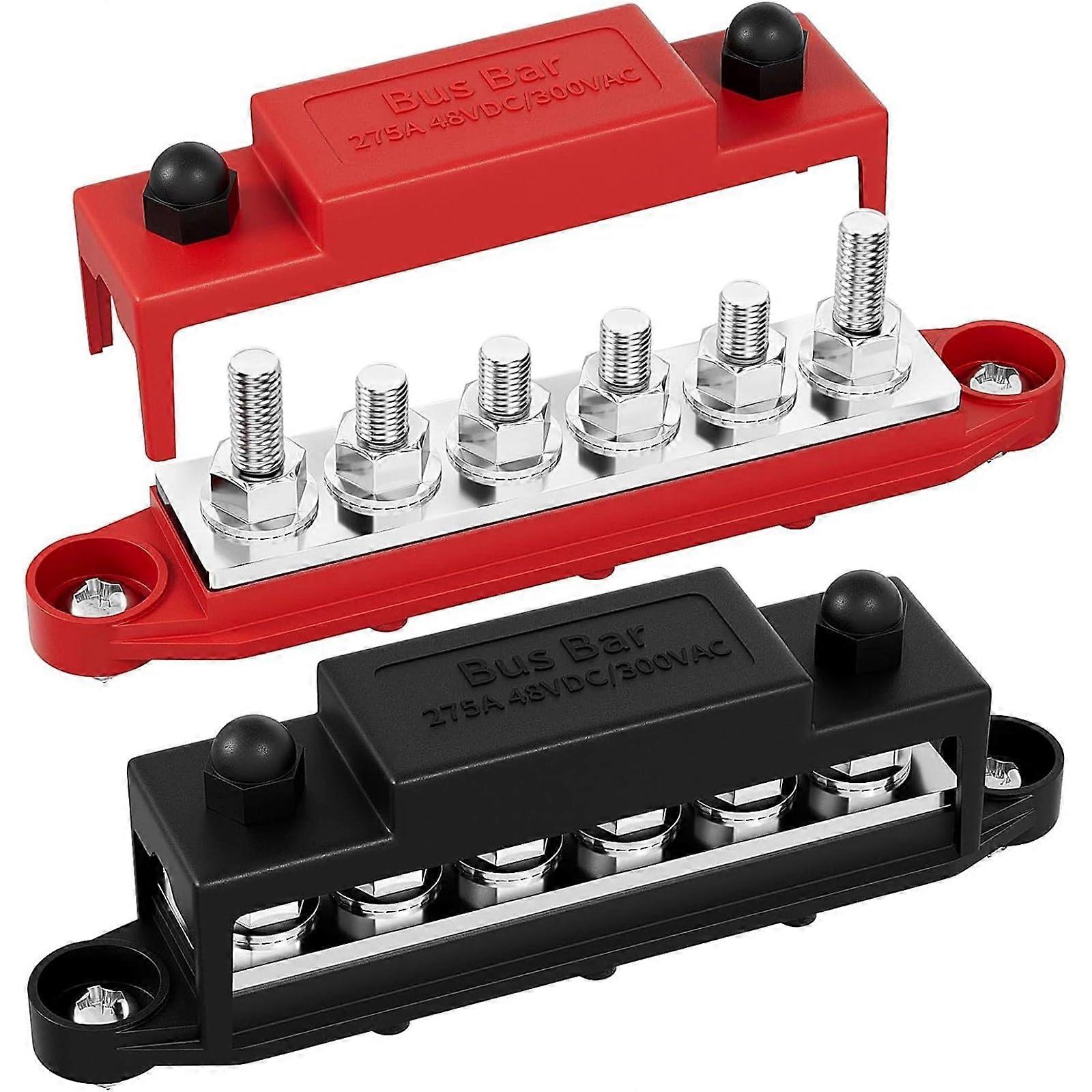 275A Bus Bar Power Distribution Block 12V M8 Terminal for Car Truck Boat Trailer Audio