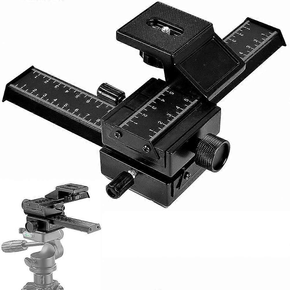 All-metal 4D gimbal,4-Way Macro Focusing Rail 3D Adjustment Slide Macro Slider
