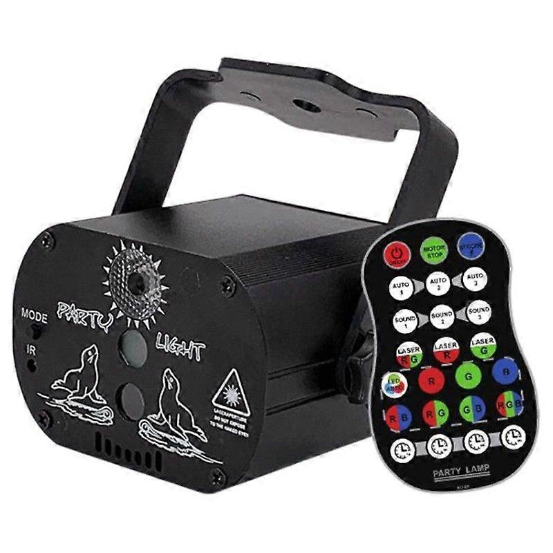 RGB Laser Projector Stage Light DJ Disco LED Lamp USB Rechargeable UV Sound Strobe Stage Effect Wed