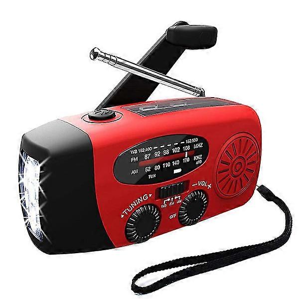 Emergency solar powered self-powered Am/fm/() radio, flashlight, charger for mobile phones: smartphones and USB devices