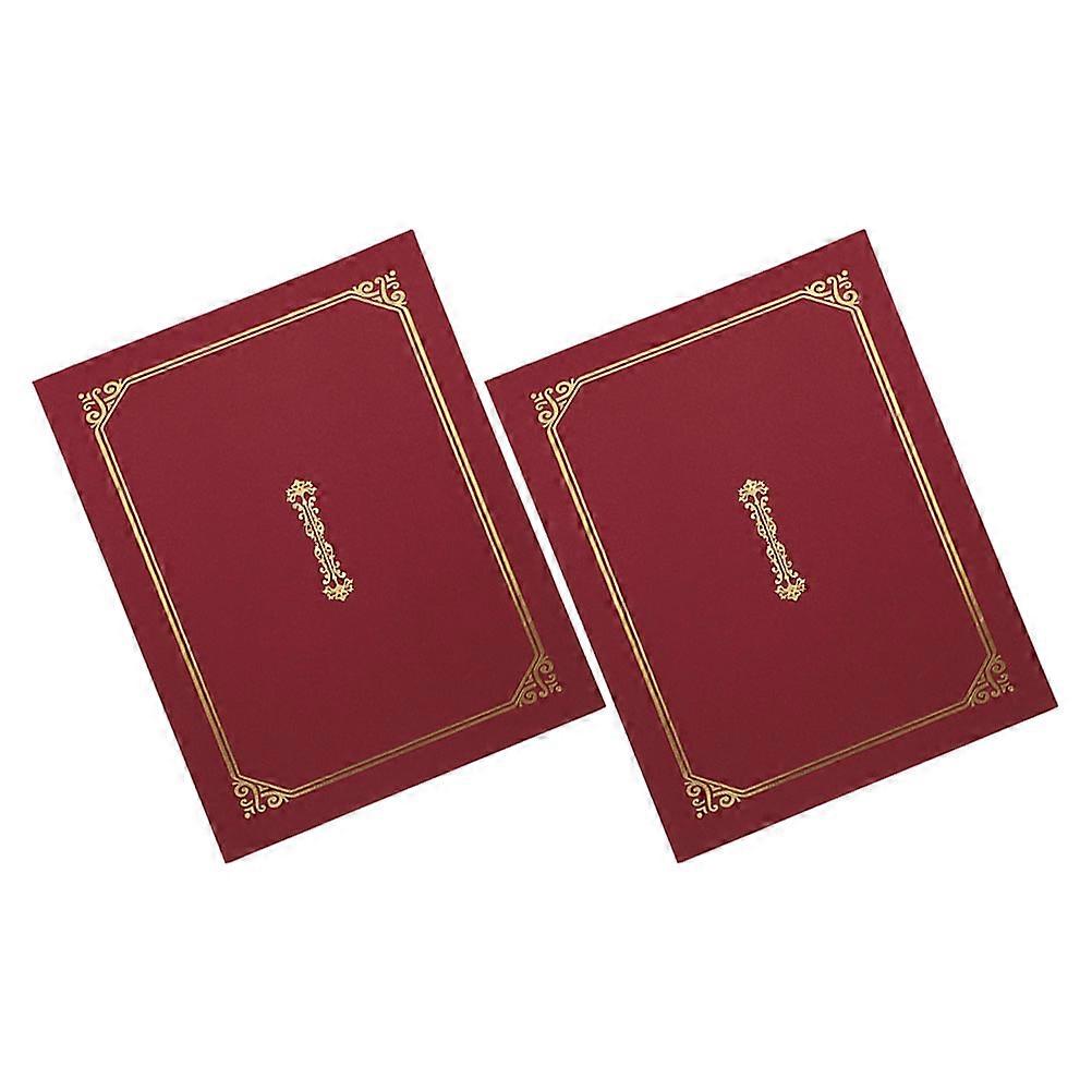 Dark Red Diploma Cover Paper for Award Document Holding 4Pcs