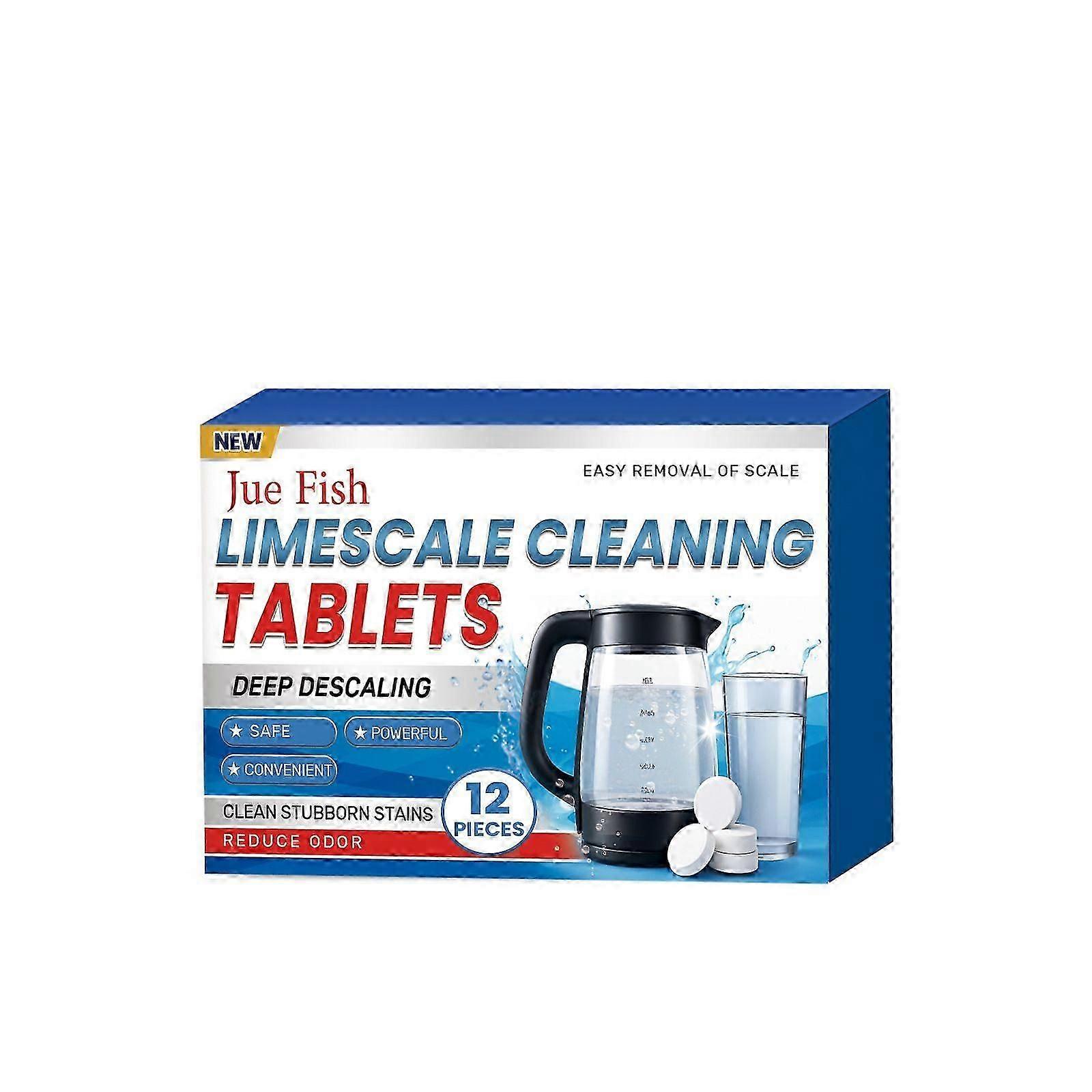 Limescale Cleaning Tablets for Kettle, Limescale Remover, Clean Kettle Coffee Maker Stubborn Stains, Reduce Odor