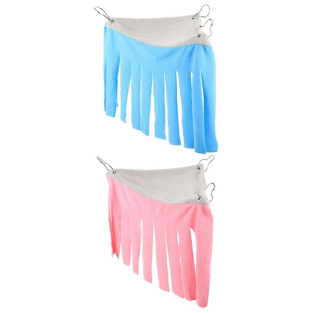 Corner Hideout Guinea Pig Hammock Bed for Small Pets 2Pcs Cloth Material