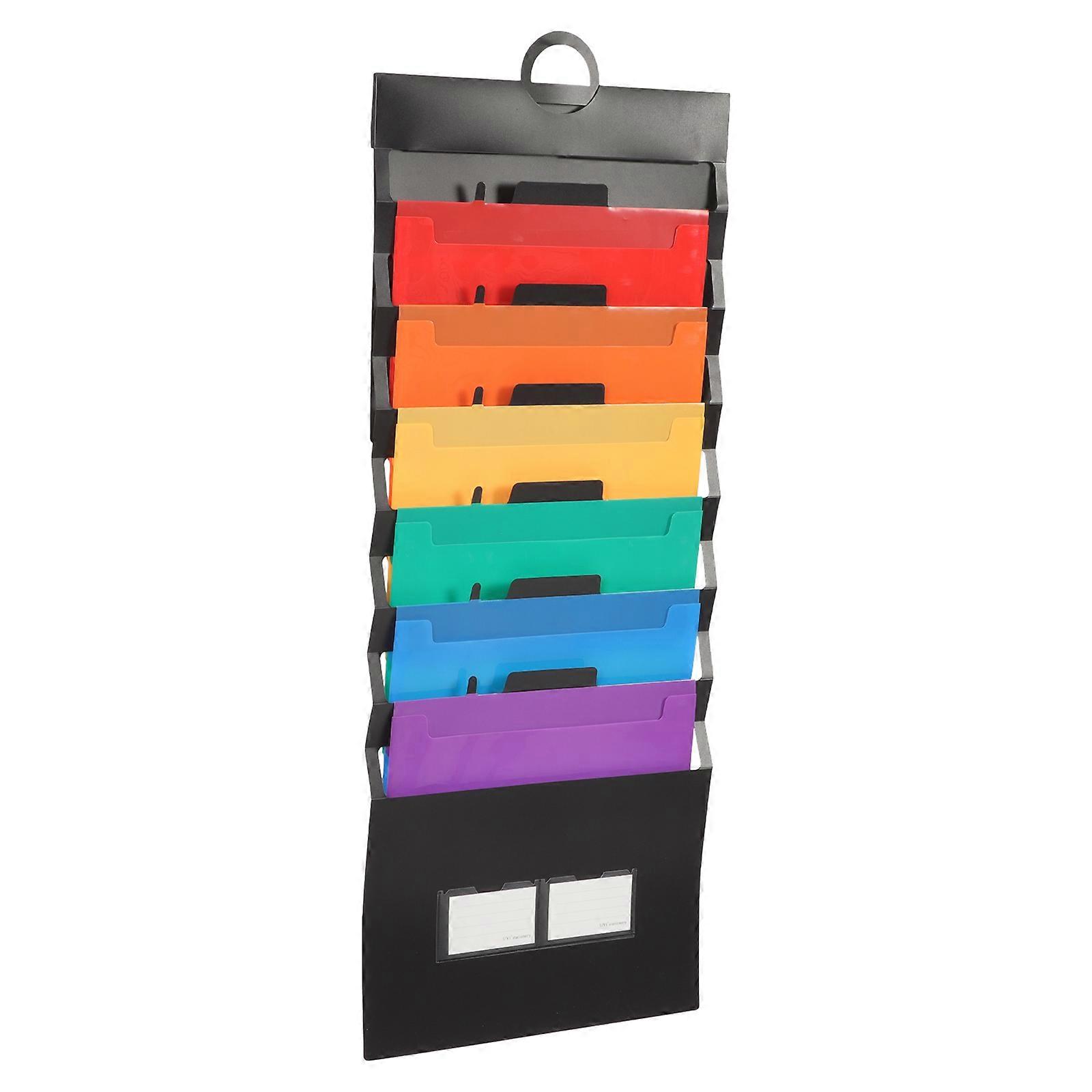 Waterproof File Folder 2Pcs Document Organizer For Home Use Multi Color Practical Hanging Storage Expanding Design