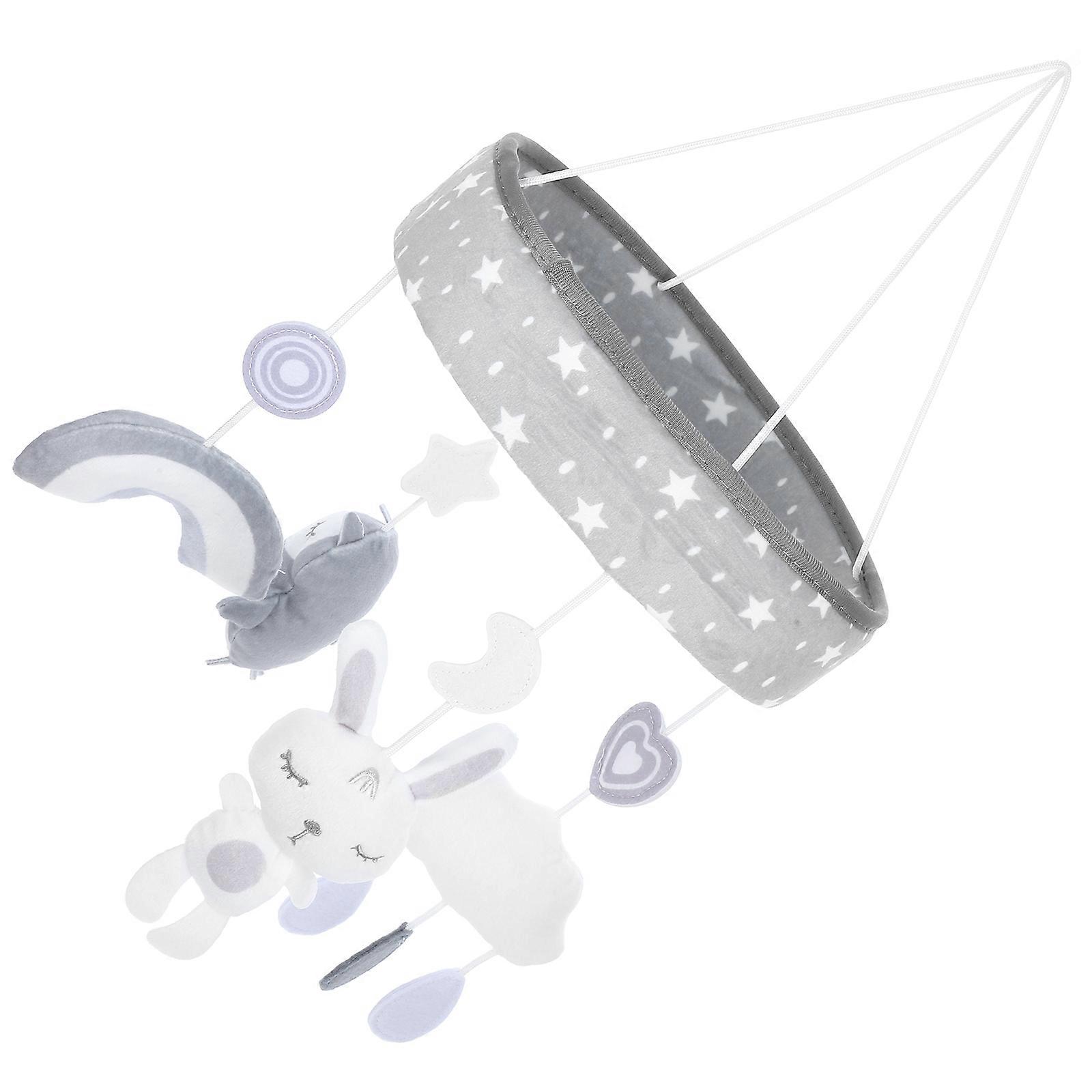 Mobile Hanging Toy for Playing Plush Material Grey