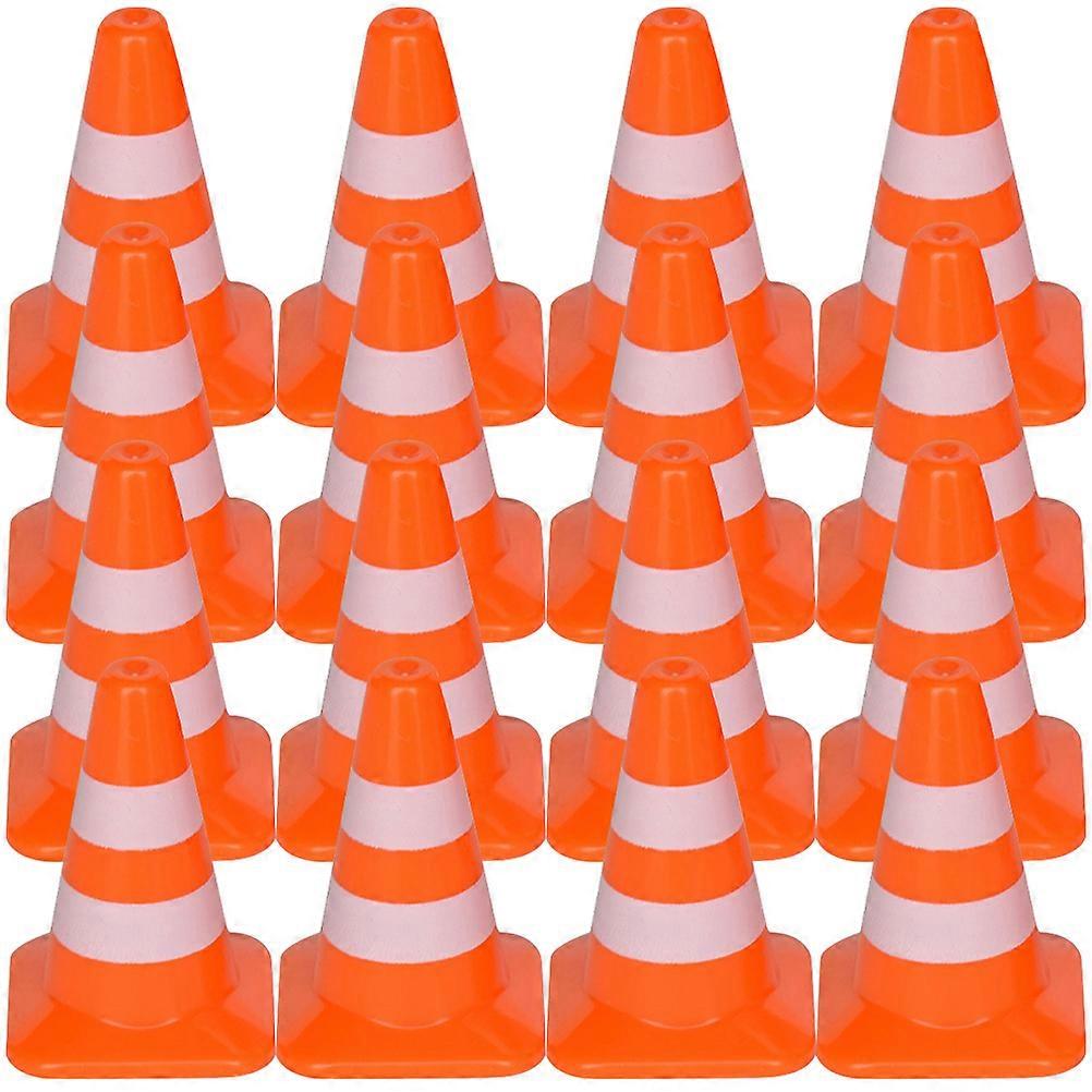 28Pcs Miniature Traffic Cones Road Block Models Kids Sign Toys