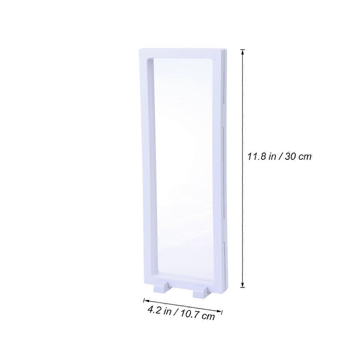 Jewelry Display Box White 3D Floating Frame for Display Coin Show Case