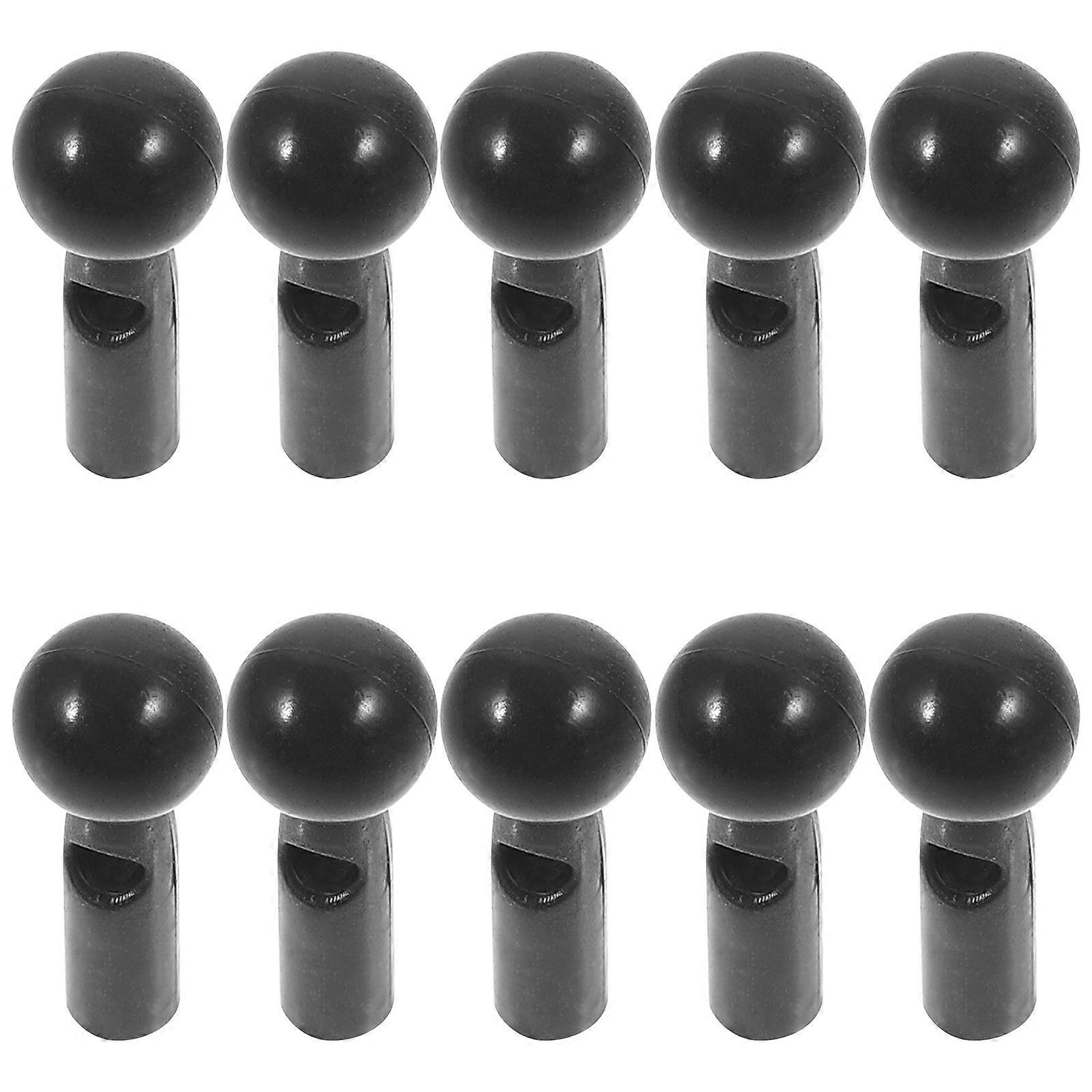 Umbrella Tail Beads Replacement Folding Umbrella Bone Covers 10Pcs Black