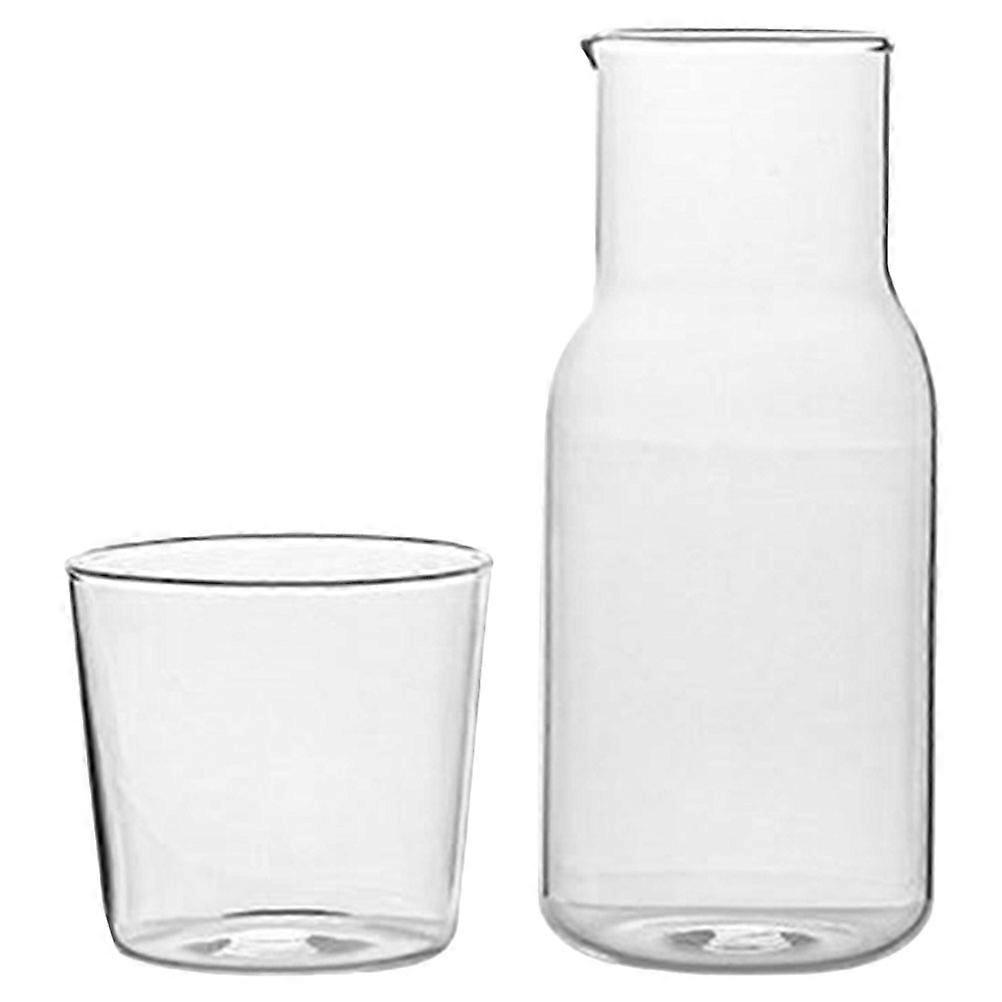 Glass Carafe Multi-Function Glass Bottle for Home Use 1Set Transparent Design
