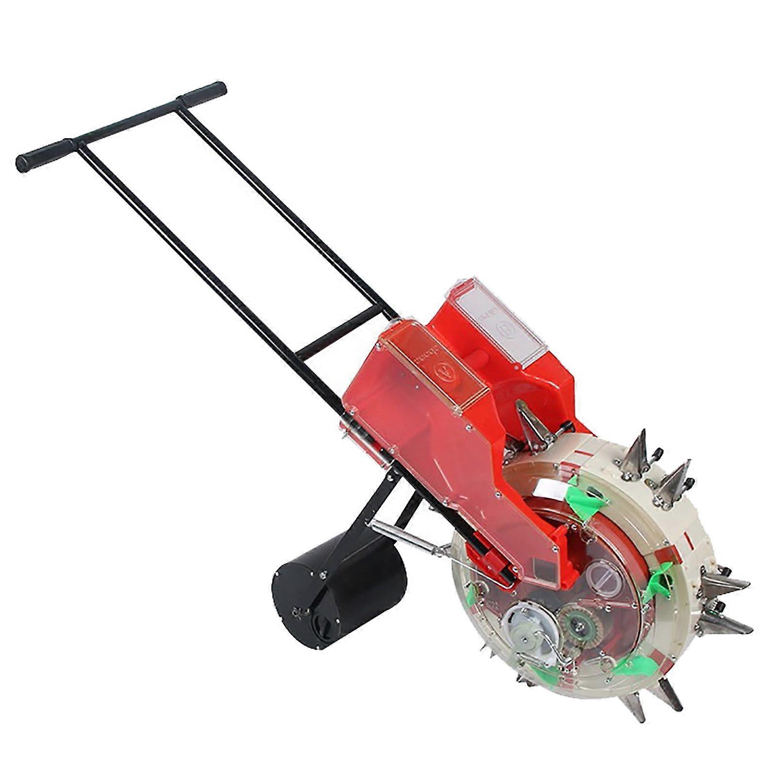 Vegetable Seeder Manual Seed Planter 2in1 Single Row for Corn Beans with Fertilizer Function