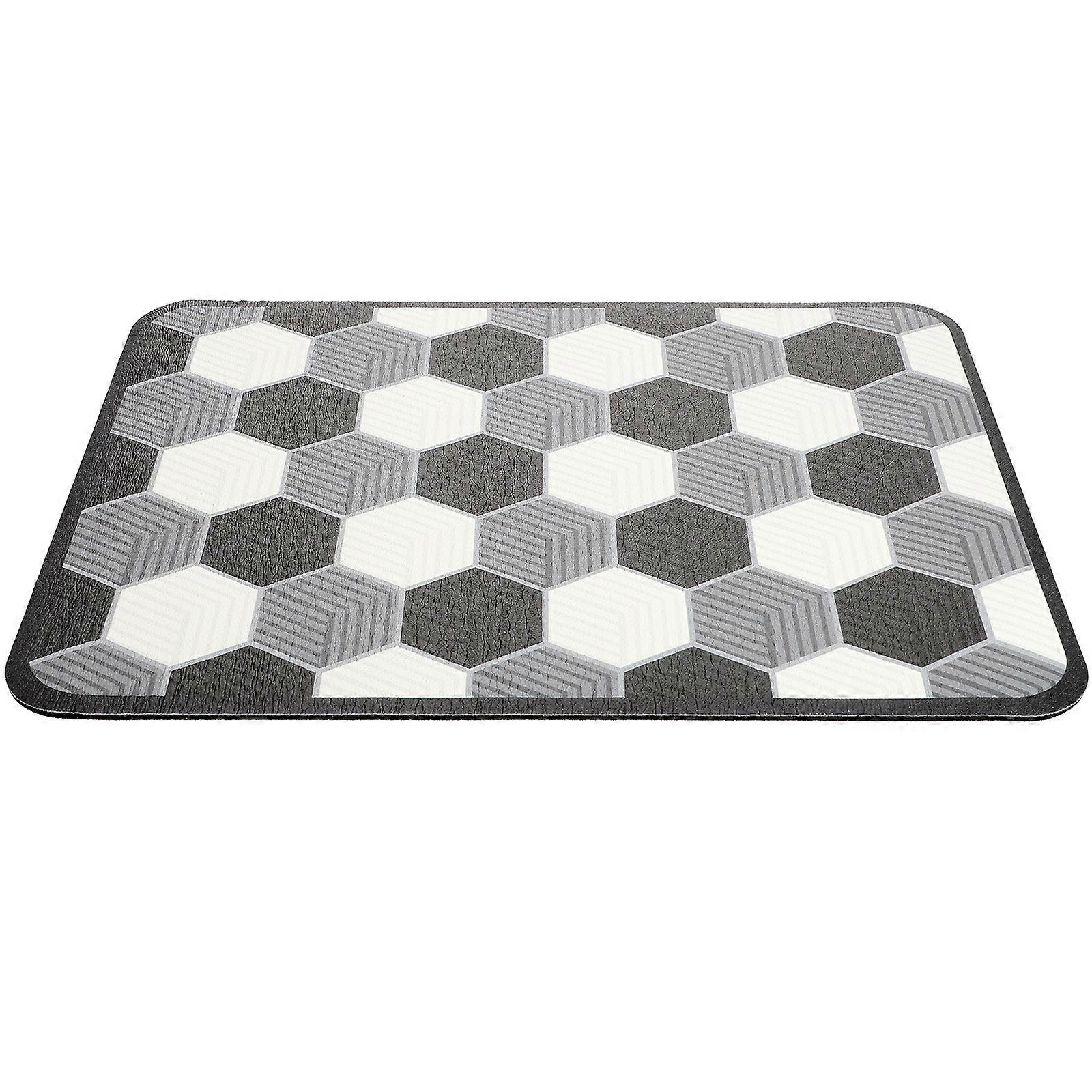 Drying Mat Diamond Grid Pattern Kitchen Counter 40x30cm Slip Resistance 1Pcs